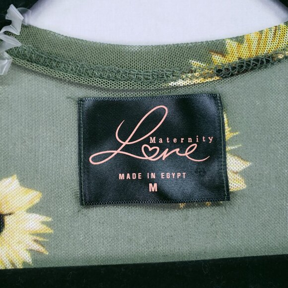 Maternity Love Beachy Boho Mesh Sheer Cover Up Cardigan Sunflower Size M - Picture 4 of 15